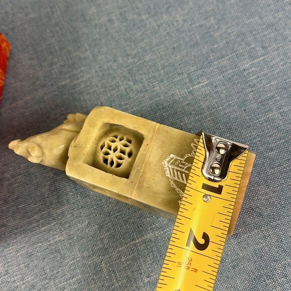 Vintage Chinese Hand Carved Soapstone Seal Stamp With Rooster On Top - Thomas - Picture 9 of 9